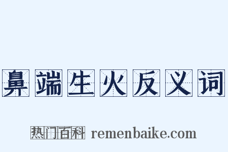 鼻端生火反义词是什么意思的图片
